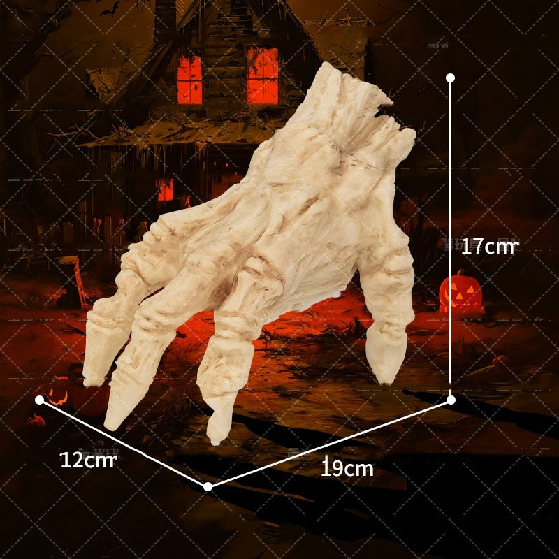Halloween Electric Luminous Crawling Hand Animated Decoration Induction Luminous Decoration Zombie Hand With Spooky Sound chicpolly