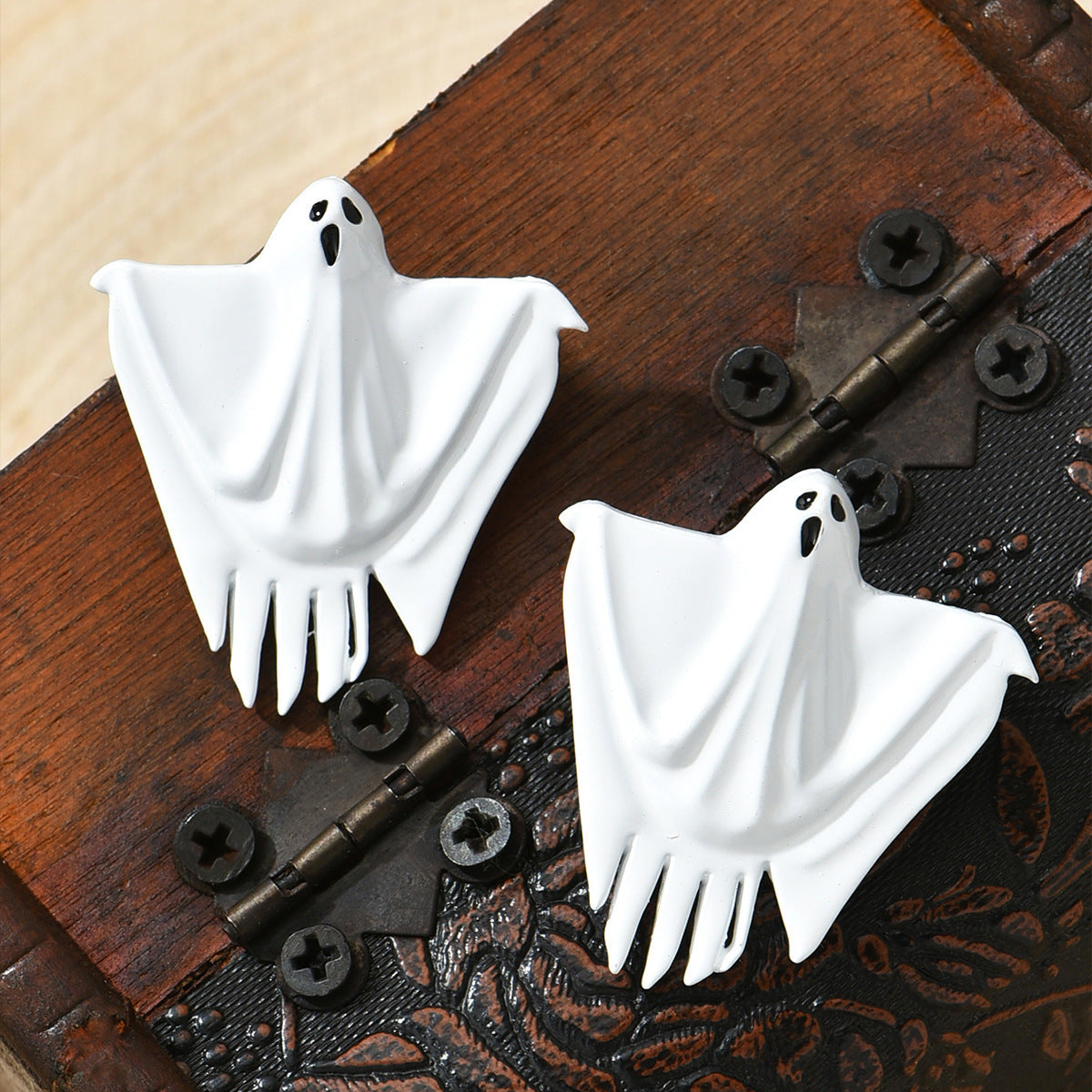 Halloween Hanging Ghost Decoration Hair Dryer Ghost Earrings chicpolly