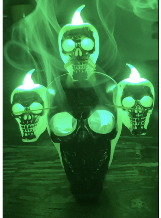 New Halloween Decoration Halloween Skull With Lights Ornaments chicpolly