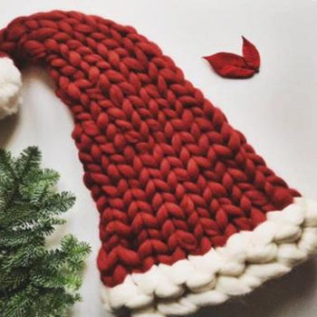 Christmas Plush Hat With Pompom Cute chicpolly