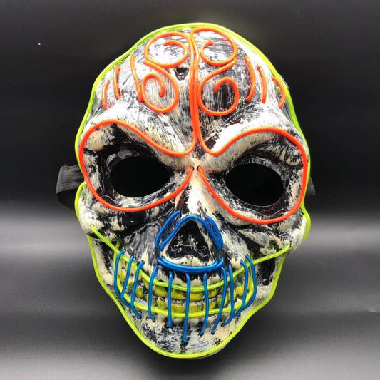 Halloween skull LED glowing mask chicpolly