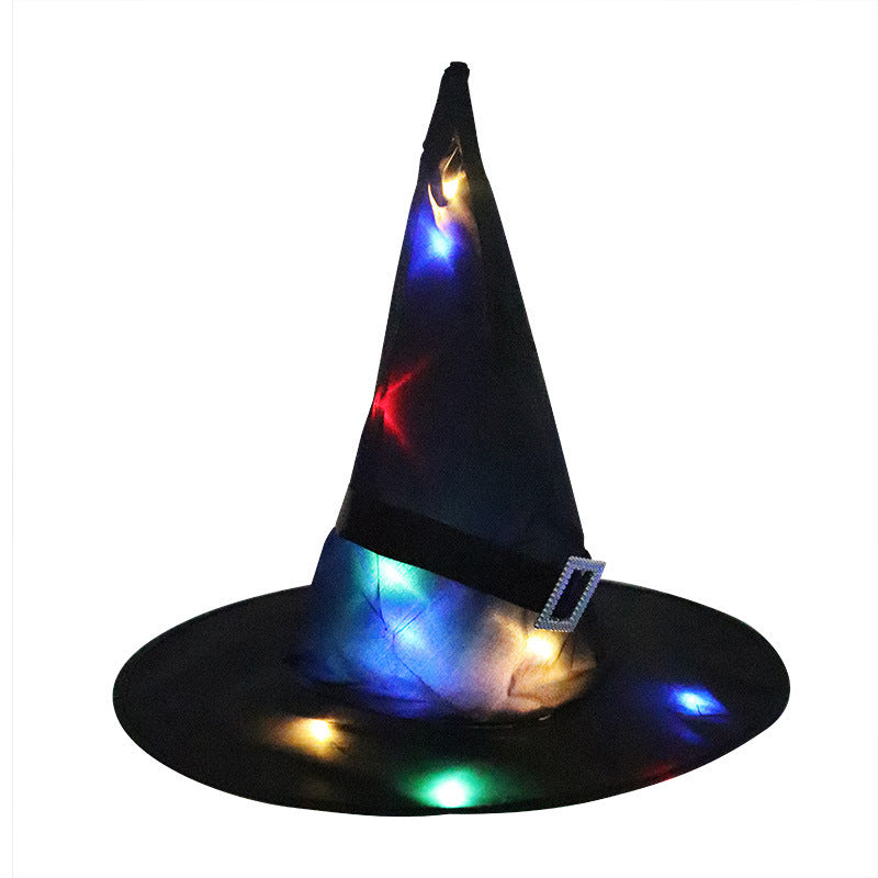 Halloween Decoration Witch Hat LED Lights Halloween Elf Ears Kids Home Party Decor Supplies Outdoor Tree Hanging Ornament chicpolly