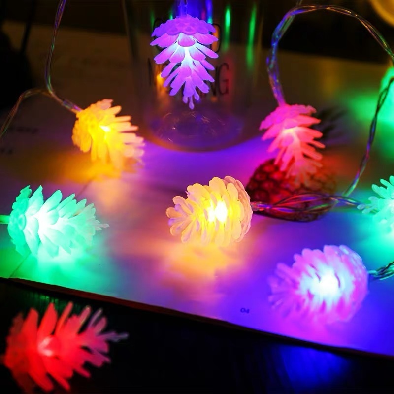 Christmas LED Transparent Pine Nut Light String chicpolly