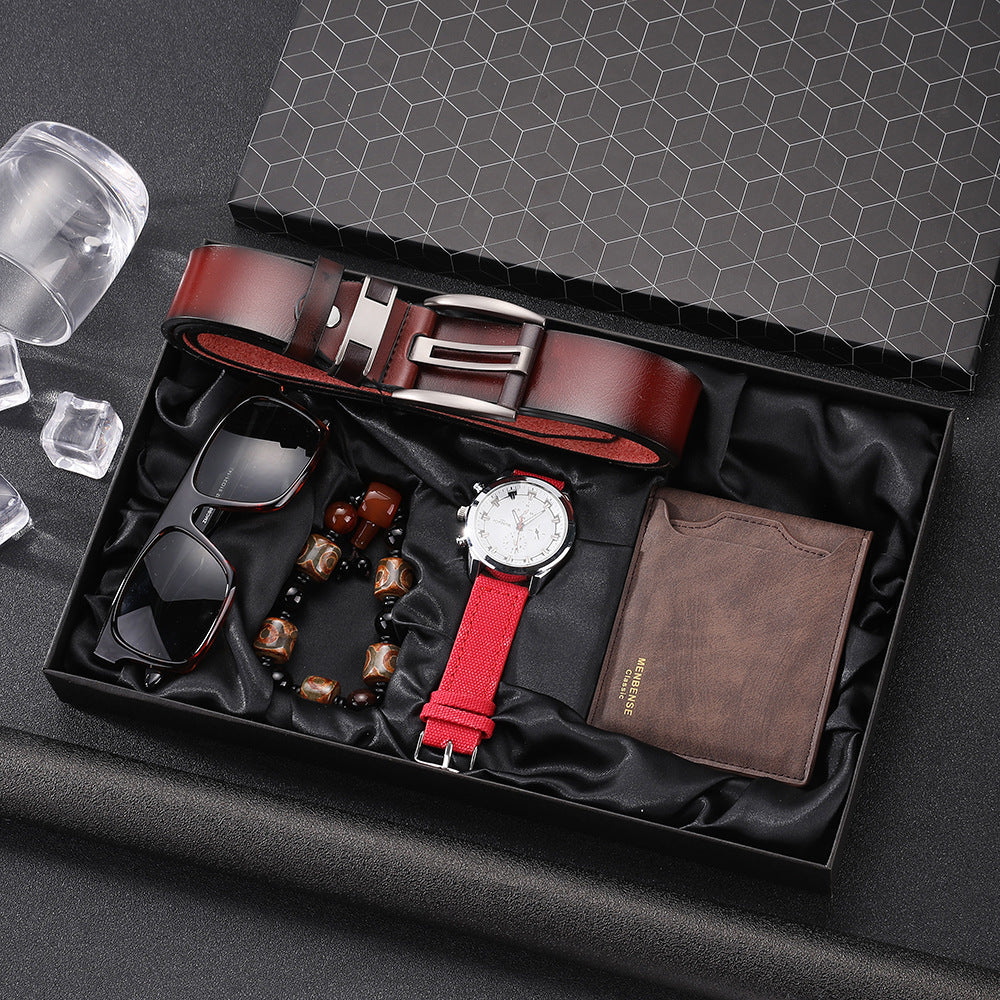 Men's Watch Set 5-piece Set Quartz Watch chicpolly