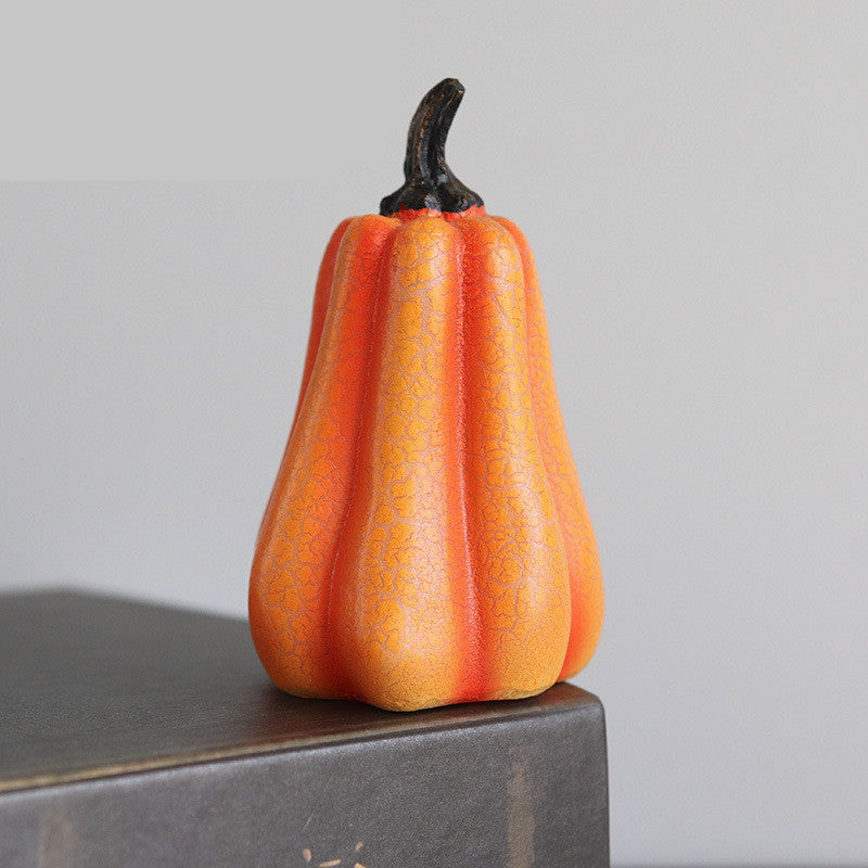 New Halloween Pumpkin Lantern Simulation Pumpkin LED Candle Lamp Resin Luminous Pumpkin chicpolly