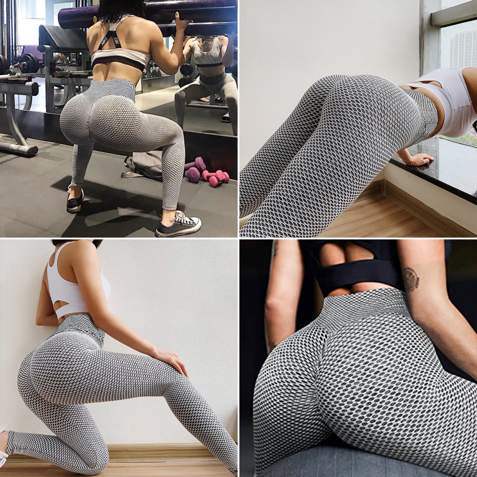 TIK Tok Leggings Women Butt Lifting Workout Tights Plus Size Sports High Waist Yoga Pants chicpolly