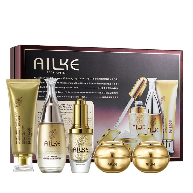 Skin Care 5-piece Set Day And Night Cream Brightening Skin Color Repair Fading Wrinkle Moisturizing Kit chicpolly