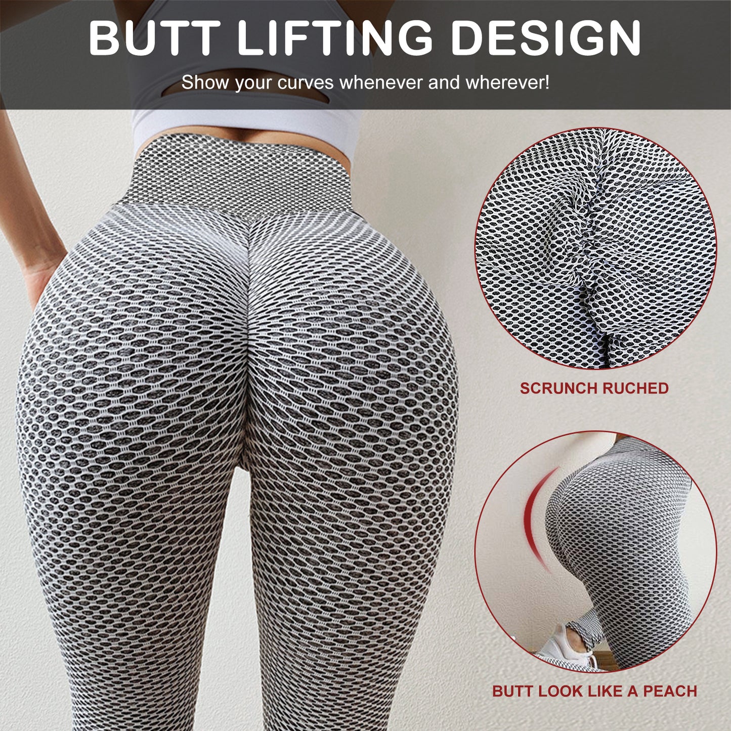 TIK Tok Leggings Women Butt Lifting Workout Tights Plus Size Sports High Waist Yoga Pants chicpolly