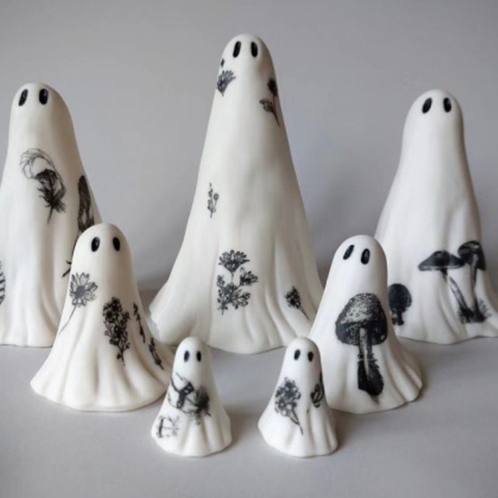 New Creative White Ghost Ornament Halloween Decoration chicpolly