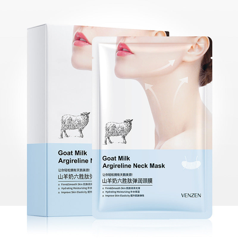 10pcs Goat Milk Hexapeptide Neck Mask Collagen Skin Care chicpolly