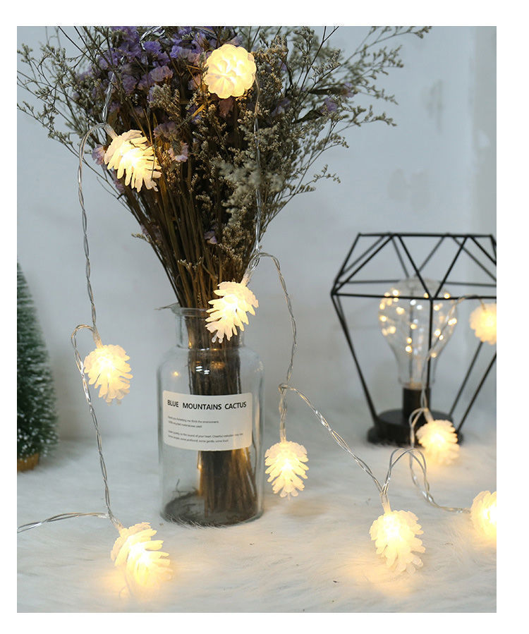 Christmas LED Transparent Pine Nut Light String chicpolly