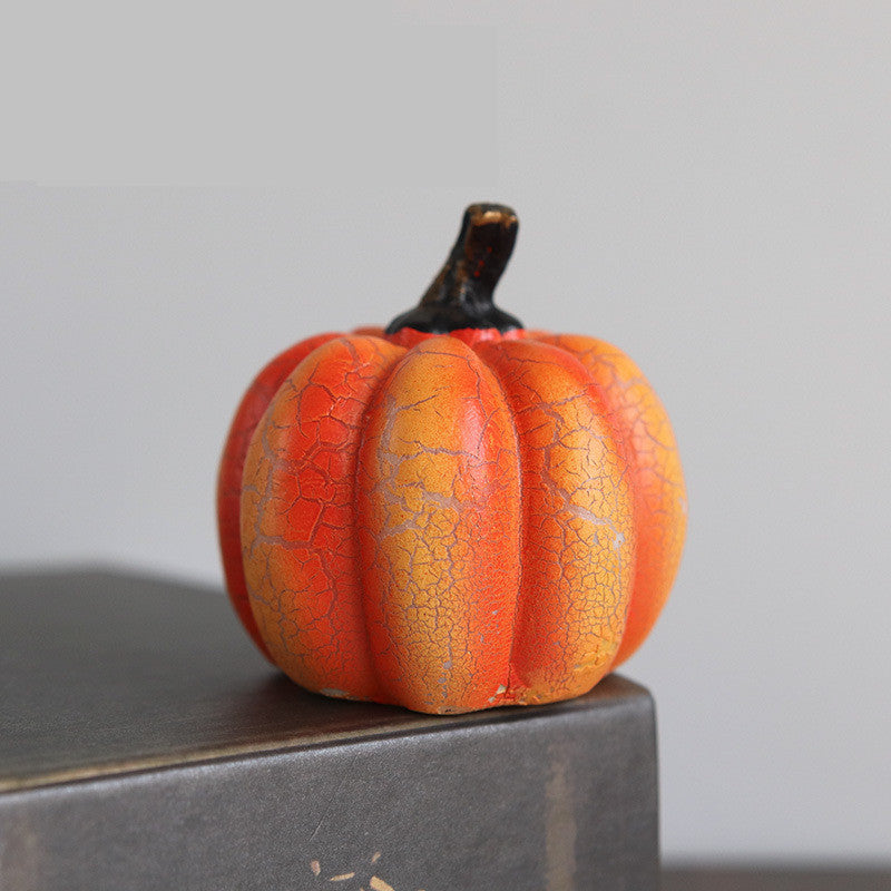 New Halloween Pumpkin Lantern Simulation Pumpkin LED Candle Lamp Resin Luminous Pumpkin chicpolly