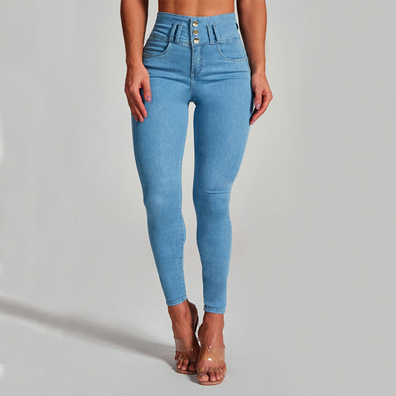 High Waist Jeans Women's Skinny Trousers Tight Stretch Shaping And Hip Lifting Pants chicpolly