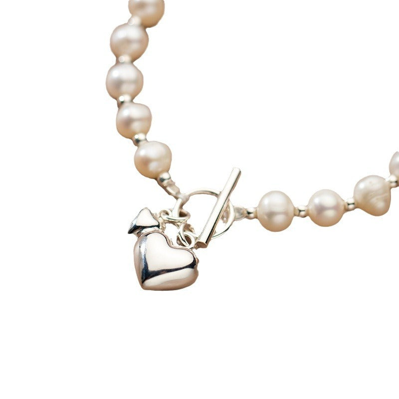 Love Pearl Light Bead Bracelet Heart-shaped chicpolly