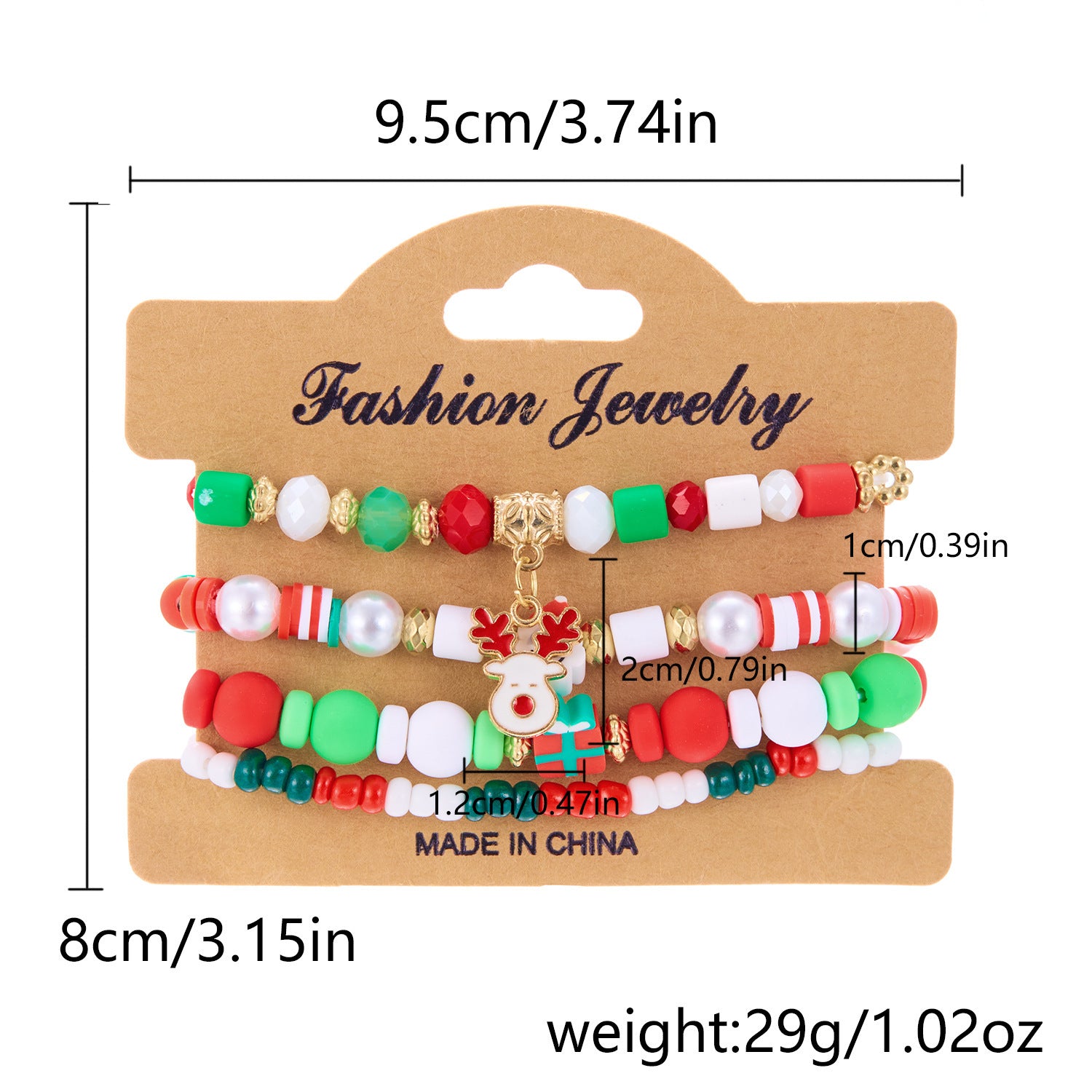 Christmas Snowman Bracelet Handmade Beaded chicpolly