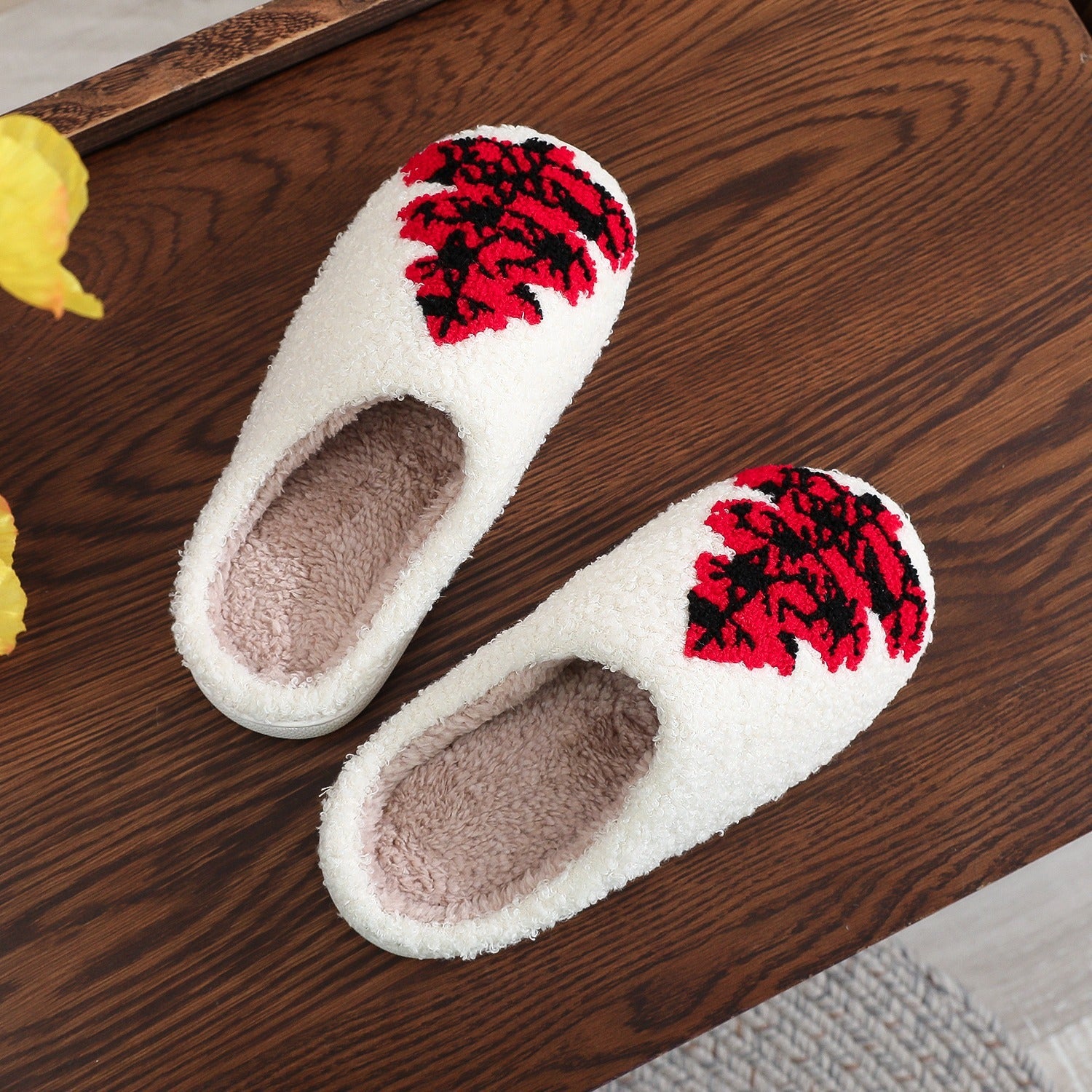 Christmas Tree Home Fuzzy Slippers For Women chicpolly