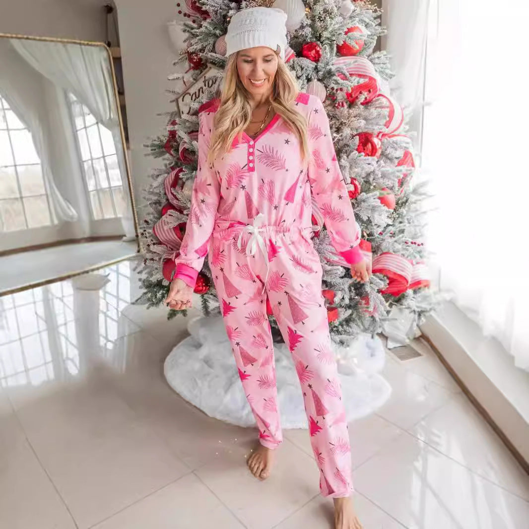 Christmas Pajamas Suit Two-piece Set chicpolly